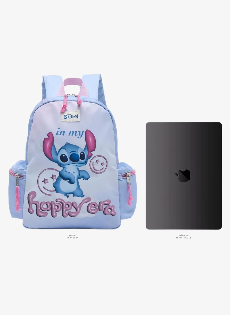 Disney Stitch Print School Backpack For Girls 13 Years+ With Adjustable Shoulder Straps - 17 Inches - 22x27x27 CM