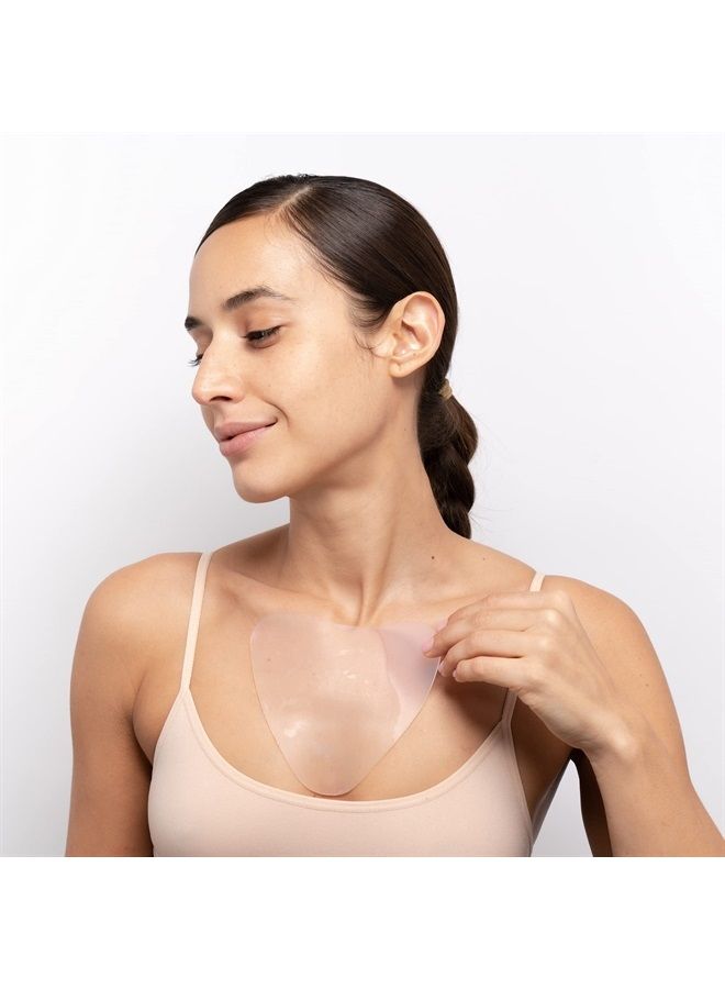 MISS SPA Sculpt Hydrating and Smoothing Reusable Décolletage Patch, Age Defying Medical Grade Silicone Patches for Chest and Cleavage Wrinkles, Reusable 20 Times (Chest Friends)