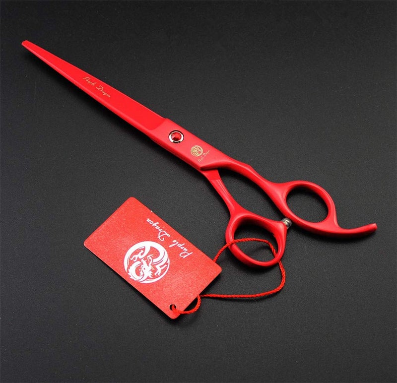 Purple Dragon Professional 7.0 inch 4PCS Pet Grooming Scissors Kit Japan Premium Steel Straight & Curved & Thinning Blade Dog Hair Cutting Shears Set with Case - Image 2