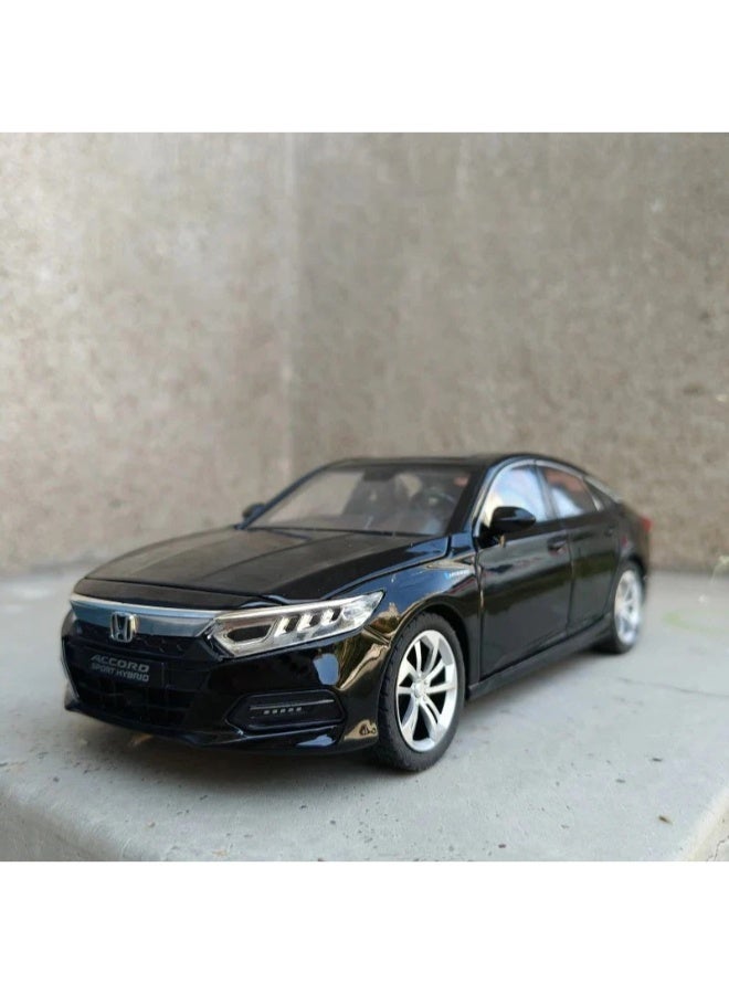 حديقة الألعاب محاكاة سيارة هوندا أكورد مصبوبة بمقياس 1:24 - لعبة نموذجية من سبائك معدنية مزودة بصوت وإضاءة، وخاصية السحب للخلف، هدية تذكارية للأطفال - Image 3