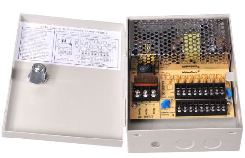 VideoSecu Key Lock 9 Output 12 V DC CCTV Distributed Power Supply Box Auto Reset for Security Camera WK9 - Image 2