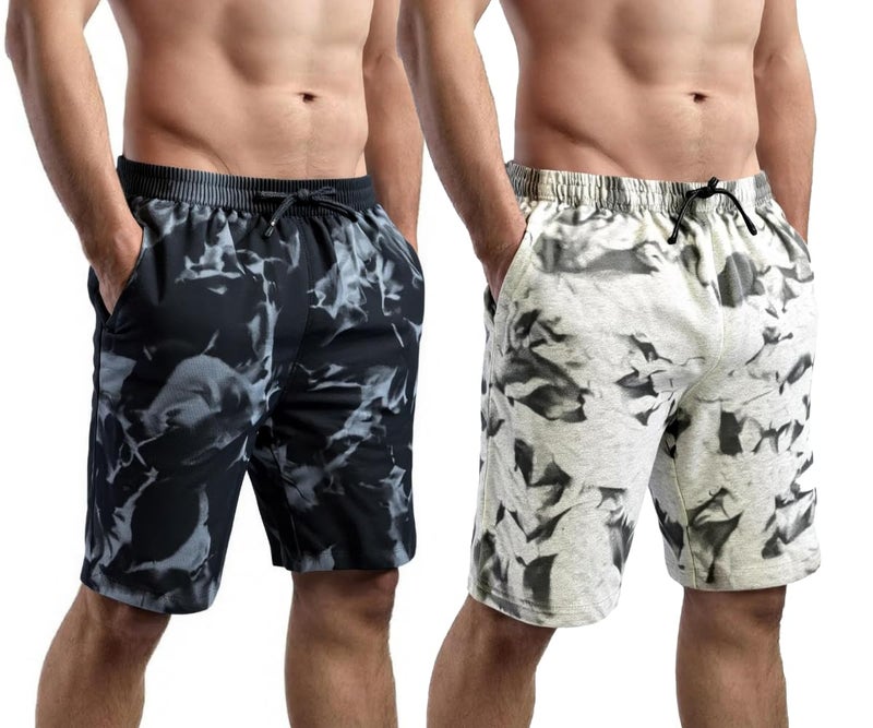 boffi ... Bee-Fits Men's 100% Cotton Shorts Sporty Trendy Regular Daily Use Shorts (in, Alpha, 2XL, Regular, DYE-Shorts-BLK,Mel) - Image 1