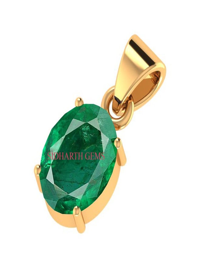 SIDHARTH GEMS 7.25 Ratti 6.00 Carat Certified Natural Emerald Panna Panchdhatu Rashi Ratan Gold Plated Pendant Locket for Men & Women - Image 3