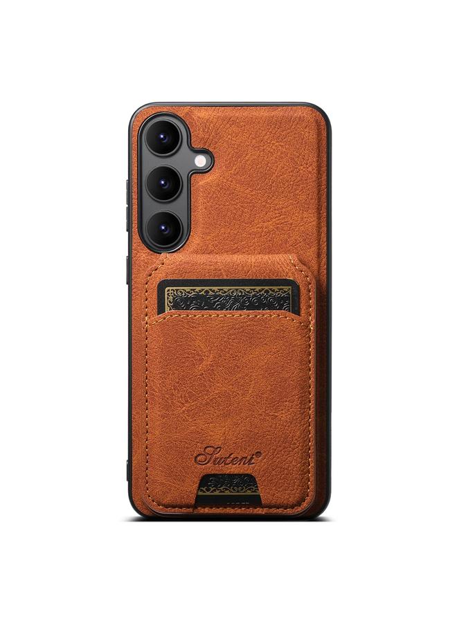 Suteni Case For Samsung Galaxy S25+ 5G H16 Litchi Texture Leather Detachable Wallet Back Phone Case - Image 1