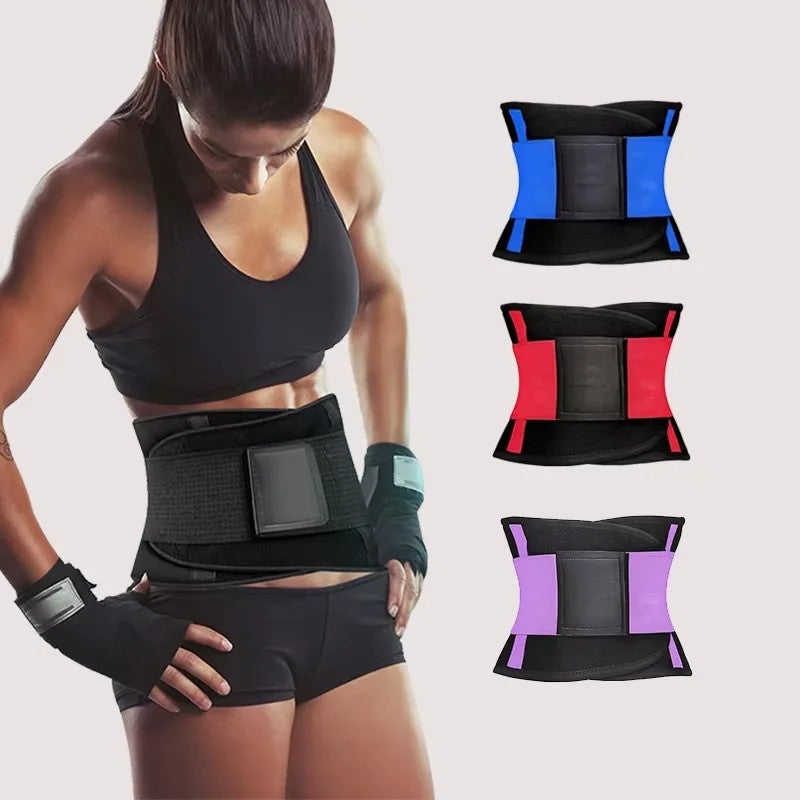 Bluejw Women Men Neoprene Adjustable Waist Trimmer - Sports Workout Fitness Back Lumbar Support Slimming Belt Waist Trainer - Image 1