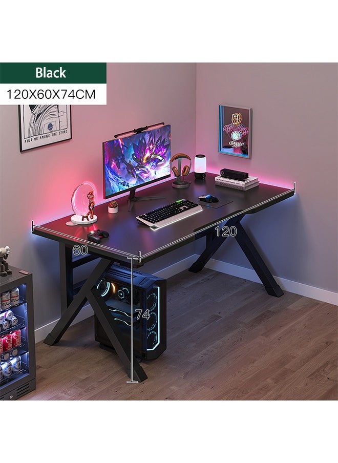 WAMIT - Gaming Table, Office Desk Computer table Gaming Desk,120 * 60CM Home Office Desk, Extra Large Modern Ergonomic Black PC Table Gamer Workstation Black(120*60*75CM) - Image 1