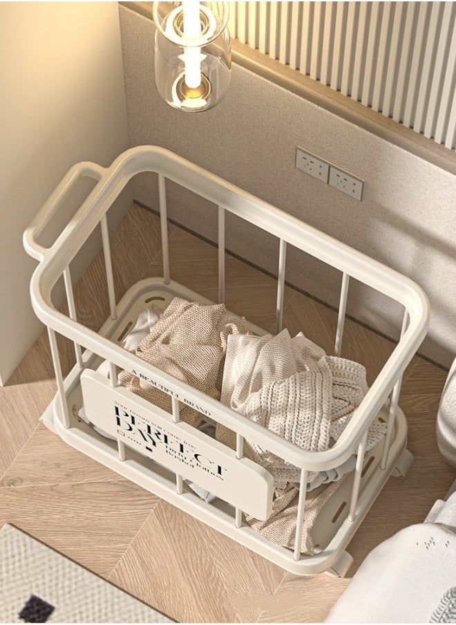 Laundry Basket with Wheels, Laundry Hamper with Handle, Dirty Clothes Hamper, Rolling Laundry Basket, Clothes Hamper for Multiple Scenarios
