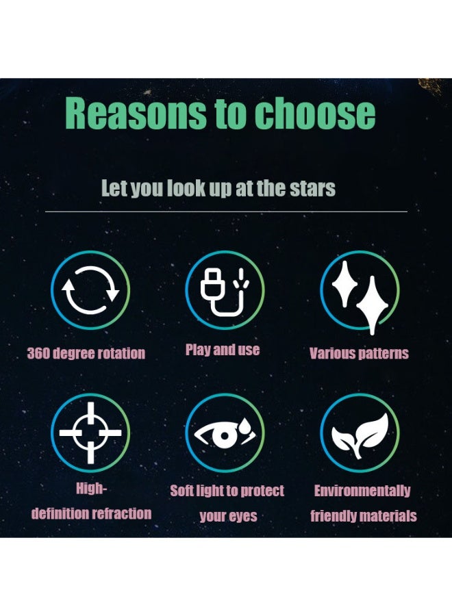 New starry sky light moonlight starlight bedroom creative LED night logo projection light network celebrity background light, 10 planetary diagram  - Image 2