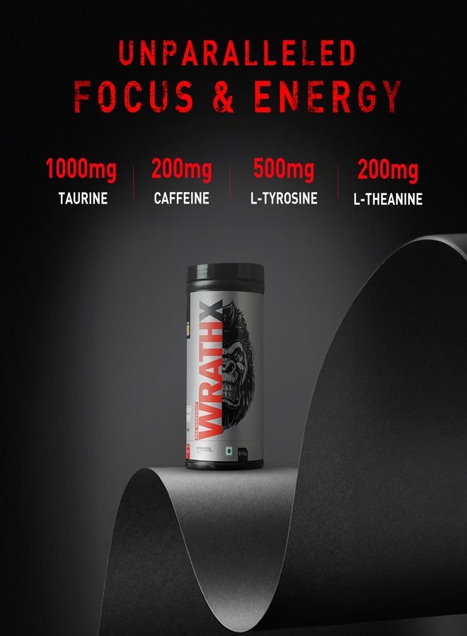 مسل بلايز MuscleBlaze Pre Workout WrathX مع مسحوق Creapure و Nitroblaze و BioPerine (Fruit Fury، 510 غرام، 30 حصة) - Image 2
