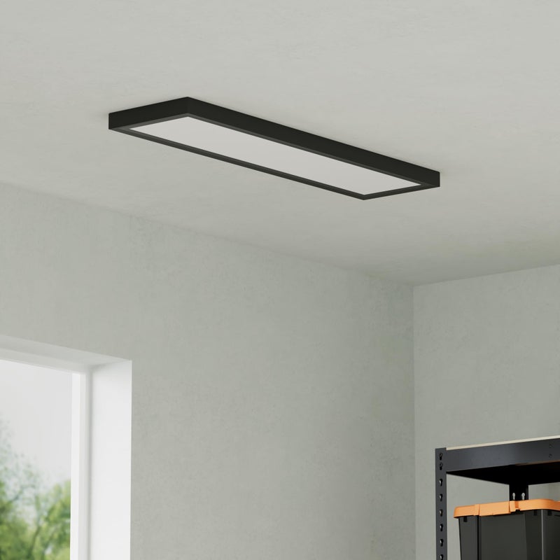 Ultralux 1x4 ft Surface Mount Ceiling Light Panel â€“ Slim, Edge Lit, Flush Mount Flat Panel for Kitchen, Home & Office - TRIAC Dimmable, 3CCT Adjustable Color Temperature (Matte Black, 1 Pack) - Image 2
