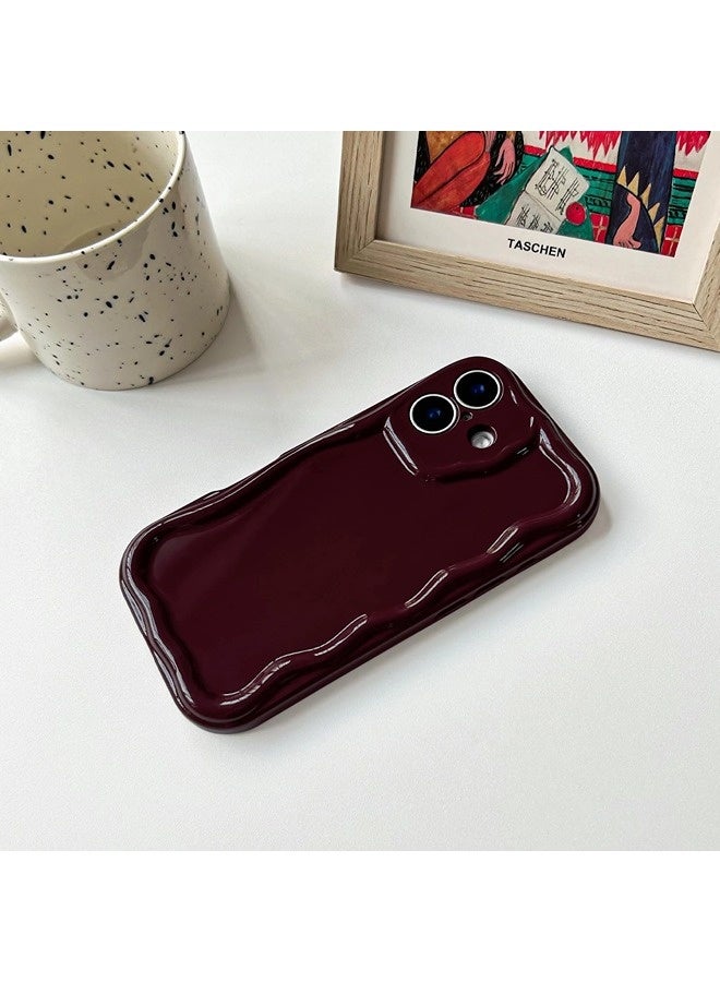 ShebSheb Simple Wave Design Phone Case for iPhone 16 Plus , Wavy Frame Soft TPU Aesthetic Phone Cover - Image 2