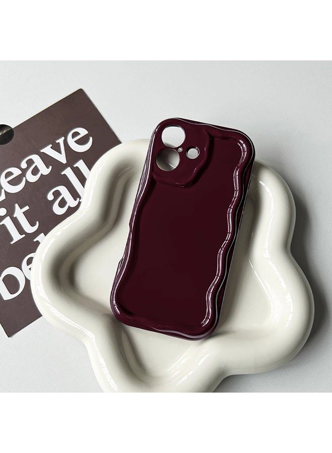 ShebSheb Simple Wave Design Phone Case for iPhone 16 Plus , Wavy Frame Soft TPU Aesthetic Phone Cover - Image 3