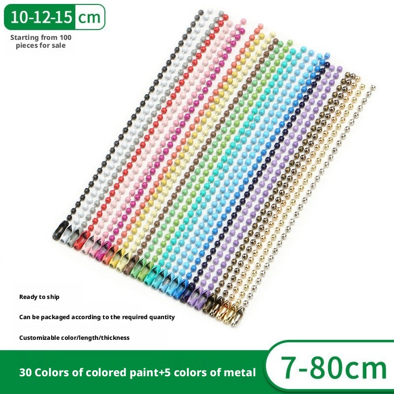 Colorful Metal Bead Chain for DIY Jewelry - Image 1