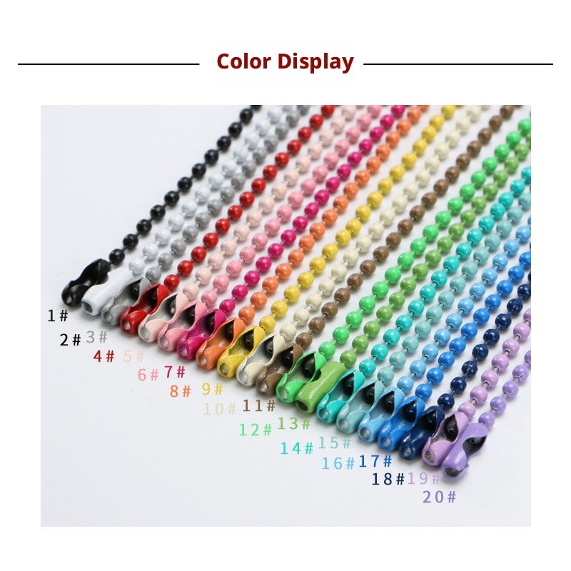 Colorful Metal Bead Chain for DIY Jewelry - Image 2