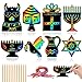 JULMELON Hanukkah Scratch Art 36 PCS Hanukkah Craft Kits for Kids Rainbow Magic Scratch Art Chanukah Hanging Ornaments Scratch Paper for Hanukkah Decorations Kids Party Games Toys Gifts - Image 2