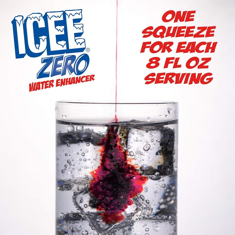 ICEE Zero Calorie Liquid Water Enhancer Variety Pack - Cherry, Blue Raspberry, Orange, and Mango - 1.62 Fl Oz Concentrate (Pack of 4) - Image 4