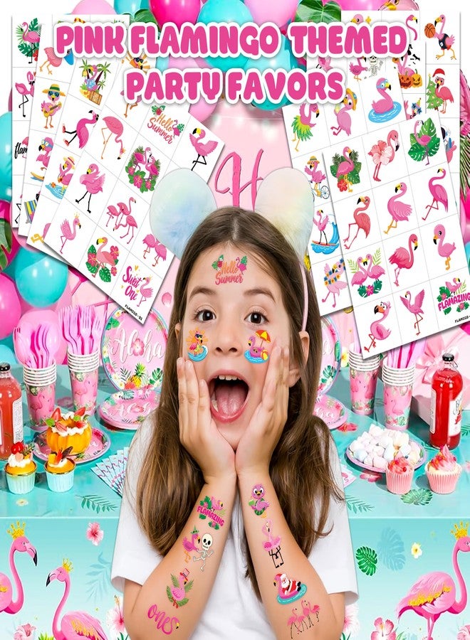 91TATTOOS 96 PCS Funny Cute Flamingo Temporary Tattoos for Kids - Image 2
