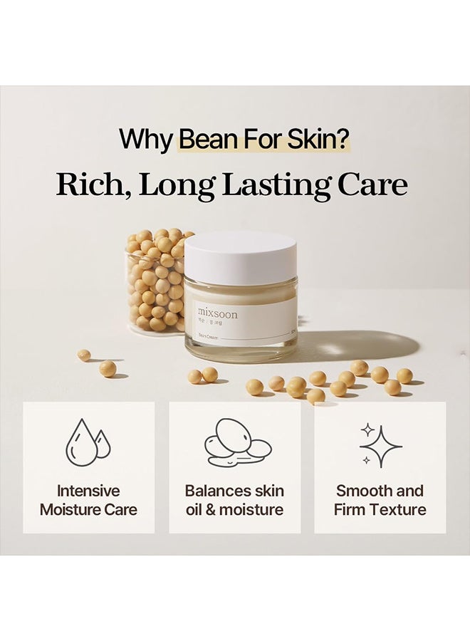 Mixsoon Bean Cream seed cream /50ml | Soy extract and rich nutrients for deep hydration and care that tightens pores and regulates sebum production - Image 2