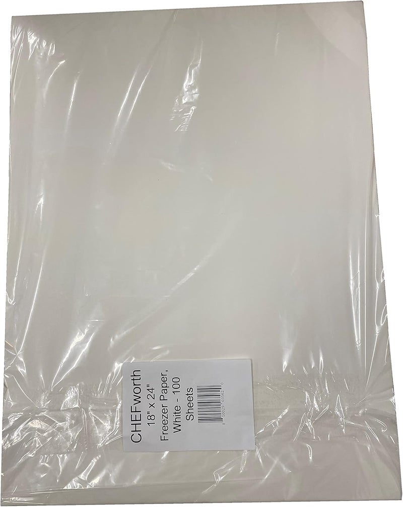 18" x 24" Freezer Paper, White - 100 Sheets