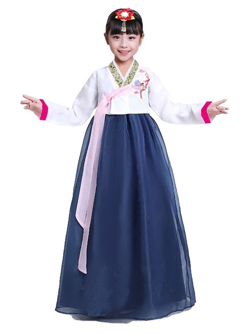 Al Aoyama Gril KoreanTraditional Long Sleeve Hanbok Dress Cosplay Costume