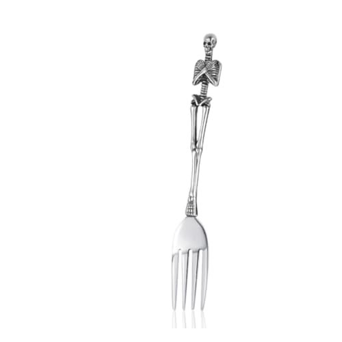 LOYEH Skeleton Skull Stainless Steel Fork Flatware Tableware Design Modern Look Great Gifts For Halloween Easter and Christmas (Fork) - Image 1