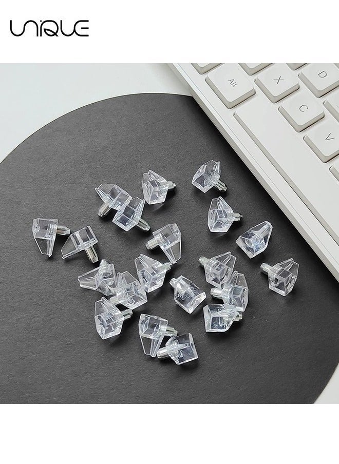 Unique 100 Pieces 5 Millimeters Shelf Support Peg，Support Cabinet Shelf Pins，Clear Plastic Replacement Peg Cabinet Shelf Supports Pins for Kitchen Furniture Book Shelves Shelf Holder Locking Pins  - Image 3