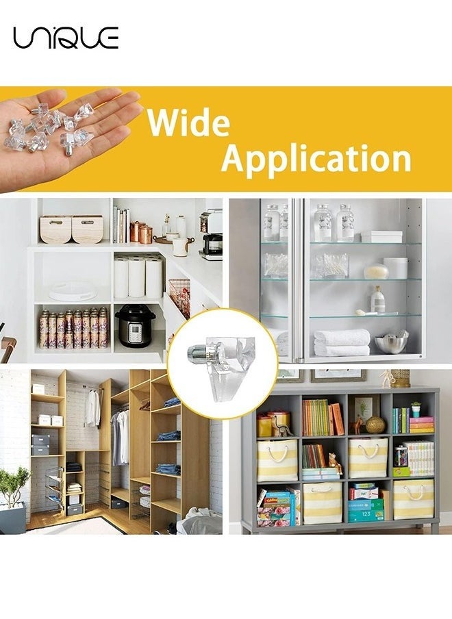 Unique 100 Pieces 5 Millimeters Shelf Support Peg，Support Cabinet Shelf Pins，Clear Plastic Replacement Peg Cabinet Shelf Supports Pins for Kitchen Furniture Book Shelves Shelf Holder Locking Pins  - Image 5