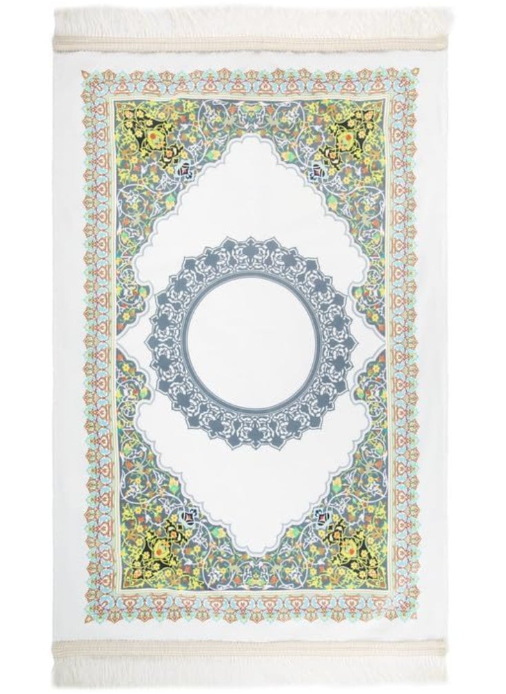 ماتكس - سجادة صلاة مخملية مع حافظة سجاد، 68x117 سم - متعددة الالوان - Image 1