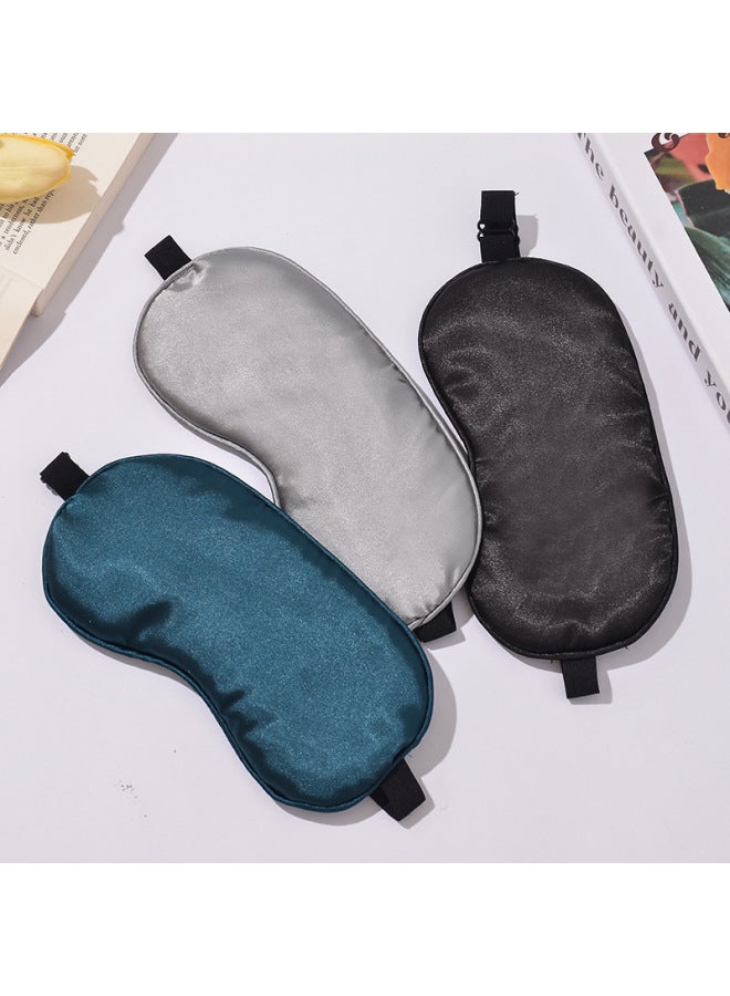 Generic Weiqin Double Sided Silk Sleeping Men's And Women's Blocking Eye Mask To Relieve Fatigue Eye Protection Adjustable Strap Silk Embroidery-Specifications:White Adjustable Model  - Image 4