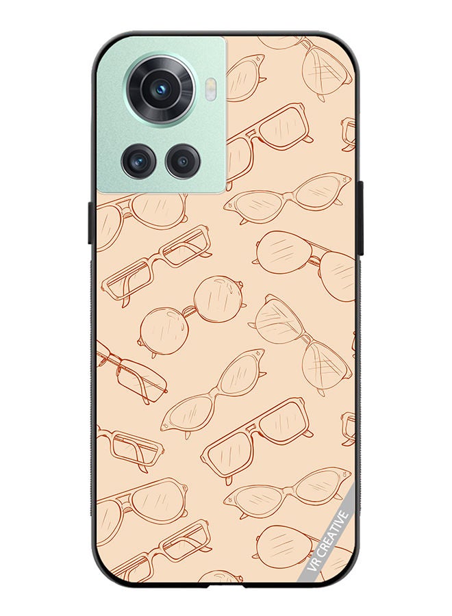 VR CREATIVE Protective Case Cover For OnePlus 10R Sketch Eyeglasses Design Multicolour - Image 1