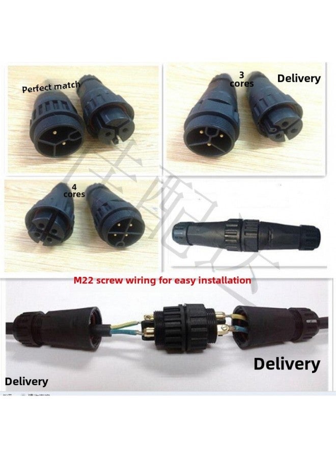 Screw Wiring Cold-pressed Solder-free Cable Aviation Plug, Connector, Wire-to-wire Connector-Color:L20t Tee 5 Core - Image 4