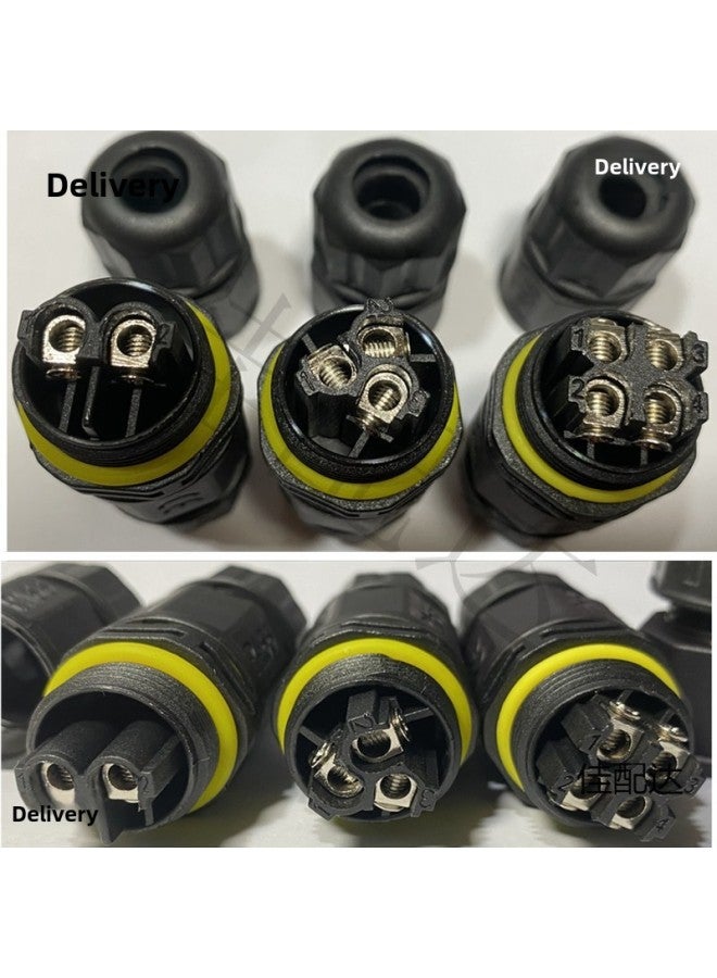 Screw Wiring Cold-pressed Solder-free Cable Aviation Plug, Connector, Wire-to-wire Connector-Color:L20t Tee 5 Core - Image 2