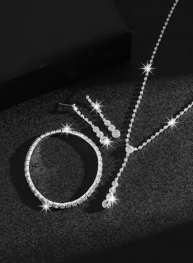 Styli Rhinestone Necklace, Earrings and Bracelet Set - Image 5