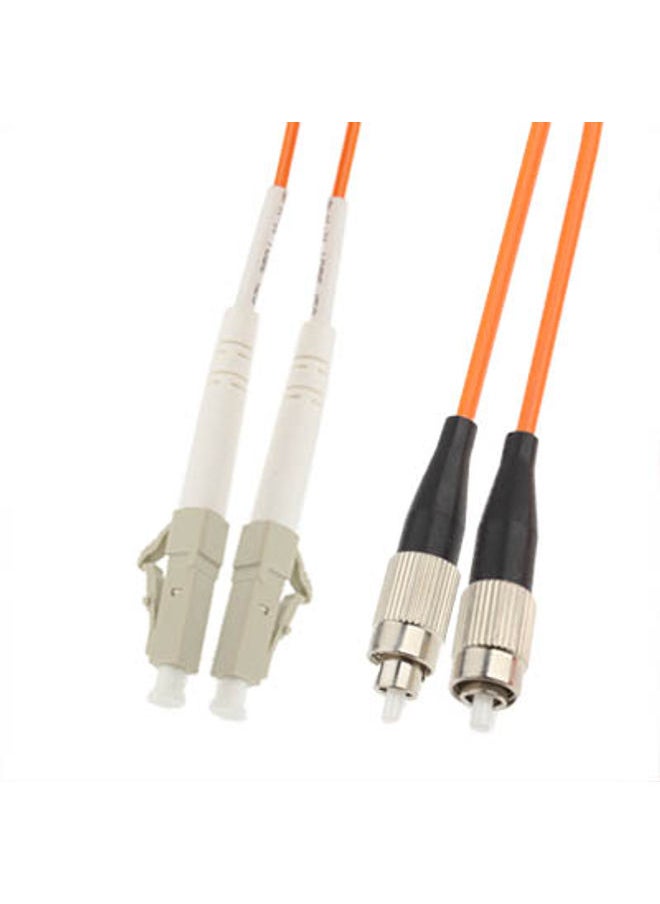 BURAQ LC-FC Dual-Core Multi Mode Fiber Optic Jumper,Length: 3m  - Image 1