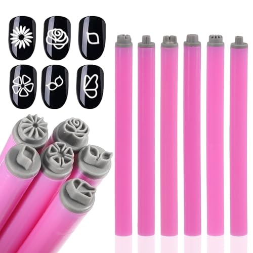 bolt bee Professional Nail Art Embossing Pen Set Silicone Pattern Stamping Tools for Gel Polish, 3D Flower and Leaf Design, DIY Manicure Kit, Salon and Home Use - Image 2