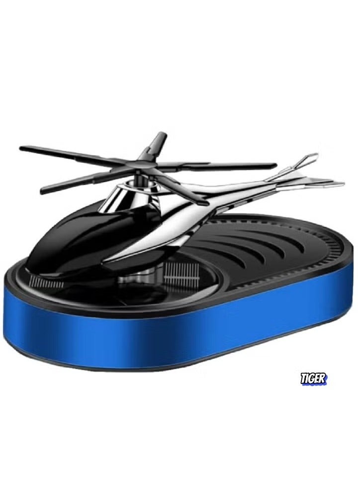 TIGER Car Air Freshener Mini Helicopter Rotating Solar Airplane, Solar-Powered Car Freshener, Rotating Design for Fresh Scents, Stylish Car Decor, Eco-Friendly, Ideal for Cars, Trucks, and Offices  - Image 1