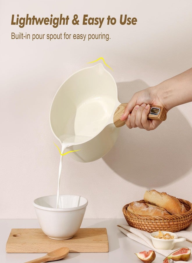 SENSARTE Ceramic Nonstick Sauce Pan with Lid, 3.0 Quart Saucepan with Double Spout, Large Cooking Pot, Non toxic Kitchen Sauce Pot, Non stick Saucier Pan, Induction Cookware, PFOA PTFE PFAS Free - Image 5