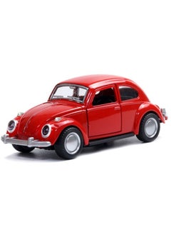 Model car نموذج سيارة بيتل كلاسيكي 1:32، لعبة سيارة من خليط معدني، نموذج سيارة صغير عتيق (12X4.5X4.5 سم، أحمر)  - Image 2