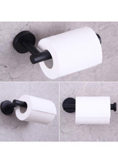 MIXDE Modern 4-Piece Bathroom Hardware Set 24-Inch Towel Bar Toilet Paper Holder and 2X Towel Hook Wall Mounted Brushed SUS 304 Stainless Steel  - Image 4