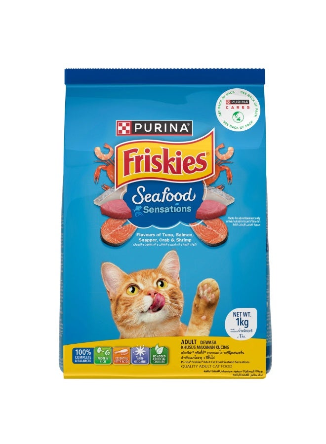 Purina Friskies Seafood Sensation Adult Cat Food 1 Kg - Image 1