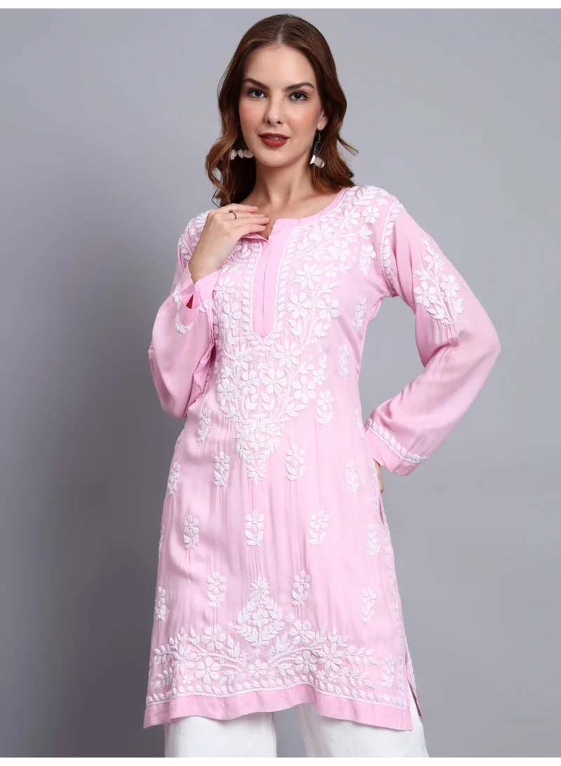 الايا كرتي نسائي مطرز يدوياً شكنكاري من المودال - AL3702