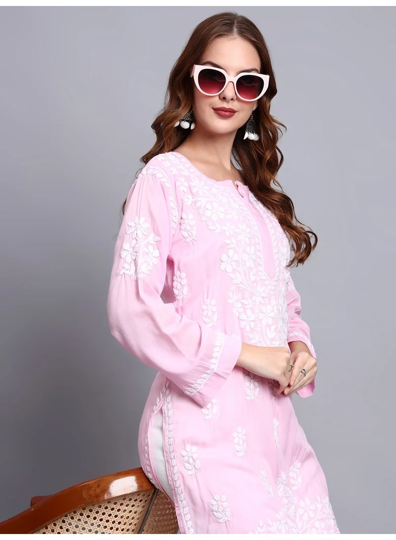 الايا كرتي نسائي مطرز يدوياً شكنكاري من المودال - AL3702