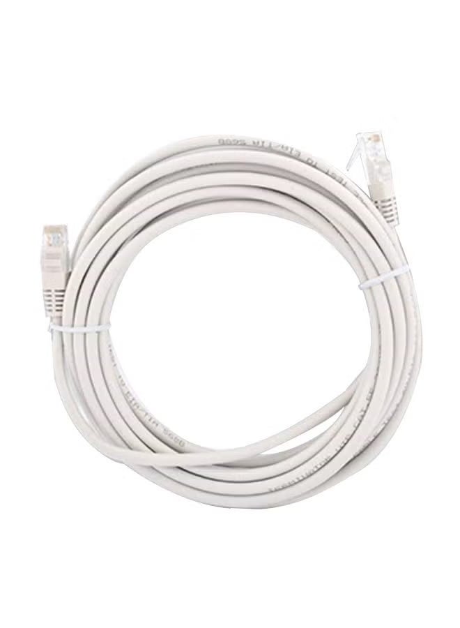 Terminator CAT 6 High Speed Ethernet Cable – White 5 Meter Network Cable for Fast & Stable Internet Connection – Compatible with Routers, Modems, Switches, and Computers – Durable, Flexible, Shielded Cable for Home & Office Networking - Image 1