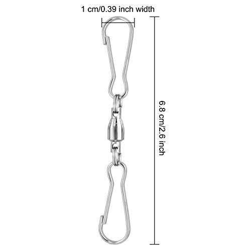 KUUQA 12 Pack Spinning Dual Clip Swivel Hooks for Wind Spinners, Hanging Windsock, Bird Feeders, Wind Chimes Crystal Twisters Party Supply - Image 2