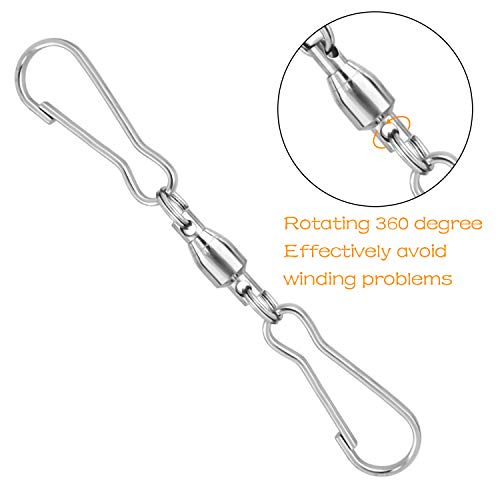 KUUQA 12 Pack Spinning Dual Clip Swivel Hooks for Wind Spinners, Hanging Windsock, Bird Feeders, Wind Chimes Crystal Twisters Party Supply - Image 3