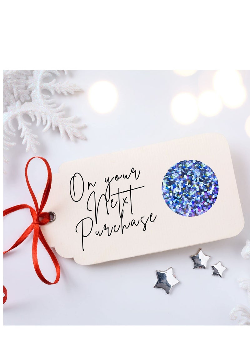 SOLARAE ملصقات خدش، ملصقات هولوجرافية لامعة DIY بحجم 1 بوصة دائرية مناسبة لصنع الخاصة بك، مفاجآت، إلخ. (لفة واحدة من 300 ملصق) - Image 2