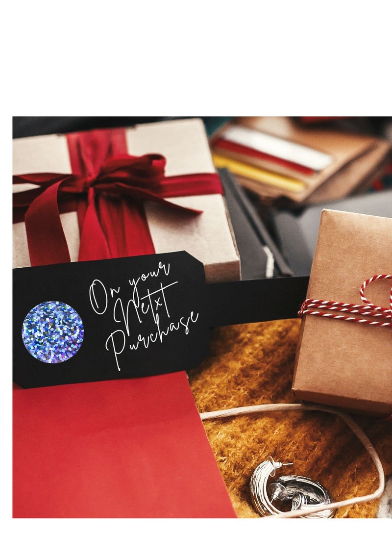 SOLARAE ملصقات خدش، ملصقات هولوجرافية لامعة DIY بحجم 1 بوصة دائرية مناسبة لصنع الخاصة بك، مفاجآت، إلخ. (لفة واحدة من 300 ملصق) - Image 5