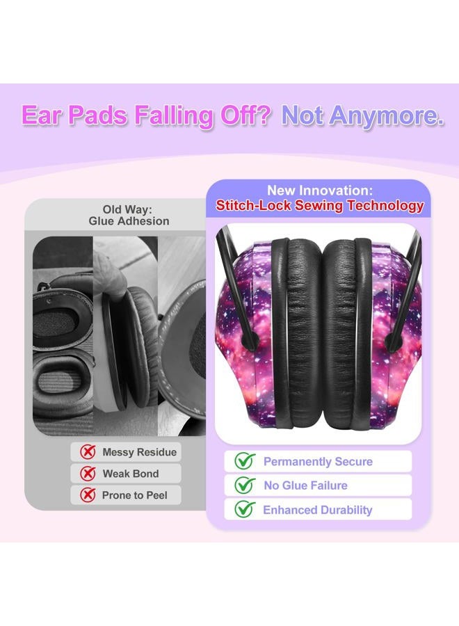 Zohan Kids Ear Protection 2 Pack, Hearing Protection Safety Ear Muffs for Children Have Sensory Issues, Adjustable Noise Reduction Earmuffs for Concerts, Fireworks(Nebula&Rap) - Image 2