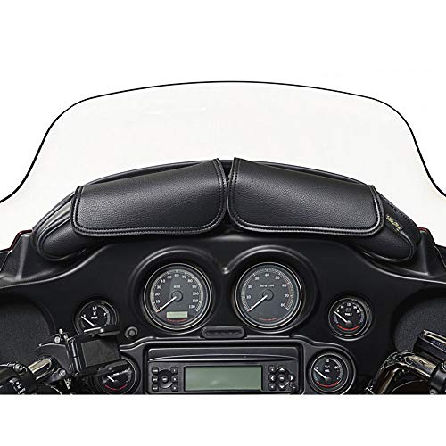 Dowco Willie Max 04725 Two Pouch Synthetic Leather Motorcycle Windshield Bag Black 5 Liter Capacity 83 x 47 x 4 - Image 1