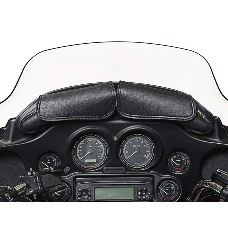 Dowco Willie Max 04725 Two Pouch Synthetic Leather Motorcycle Windshield Bag Black 5 Liter Capacity 83 x 47 x 4 - Image 2